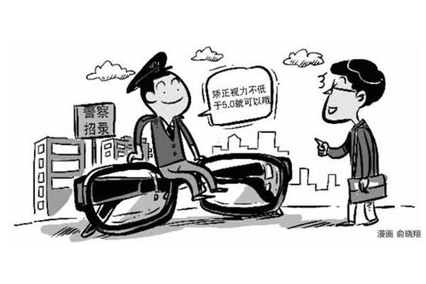 当警察可以近视吗