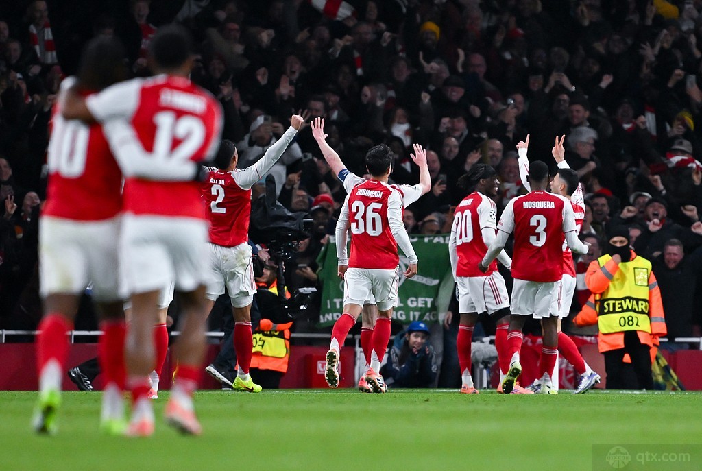 媒体：阿森纳是当下最强球队 枪手欧冠五连胜